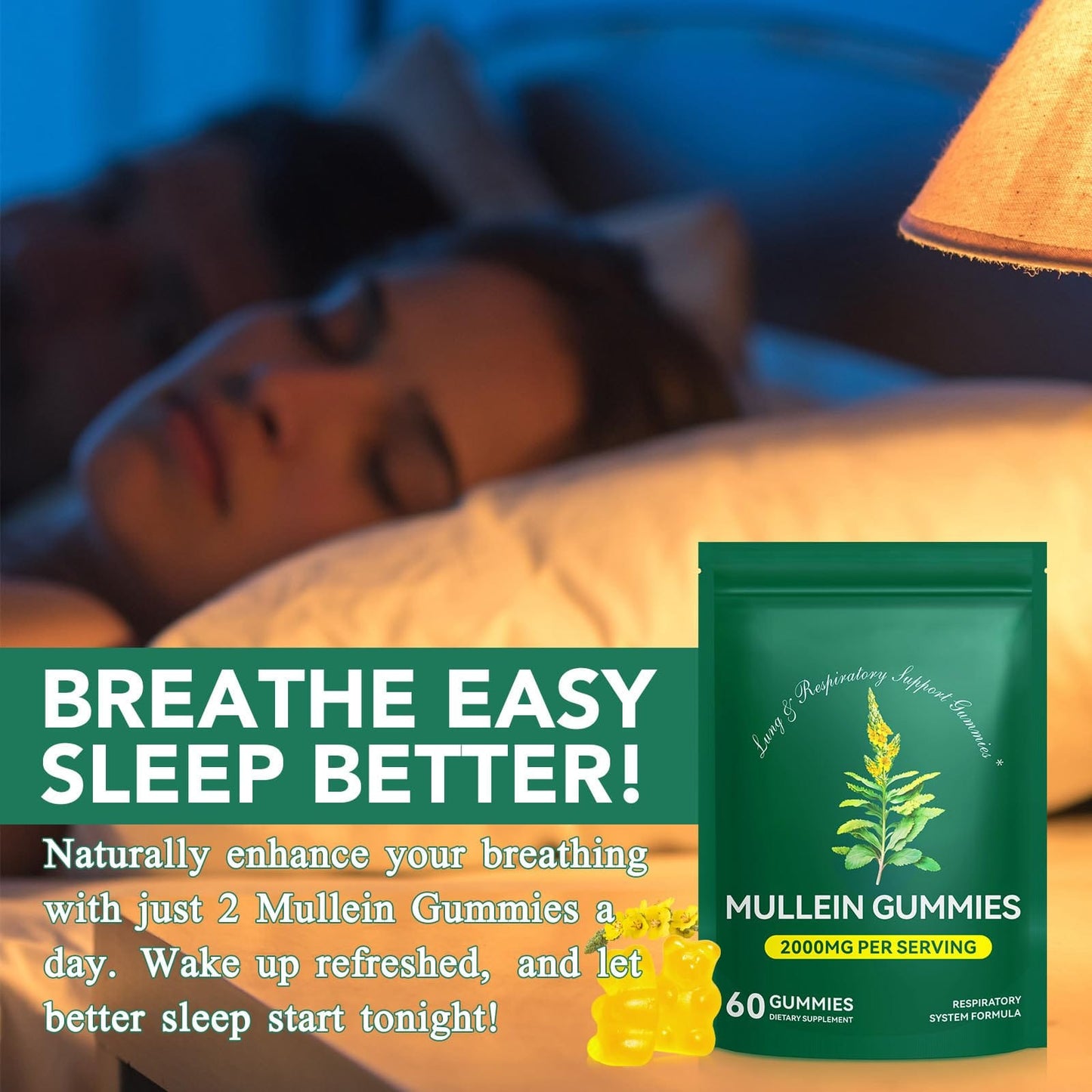 WHLH & Well-Being Mullein Leaf Gummies 2-Pack