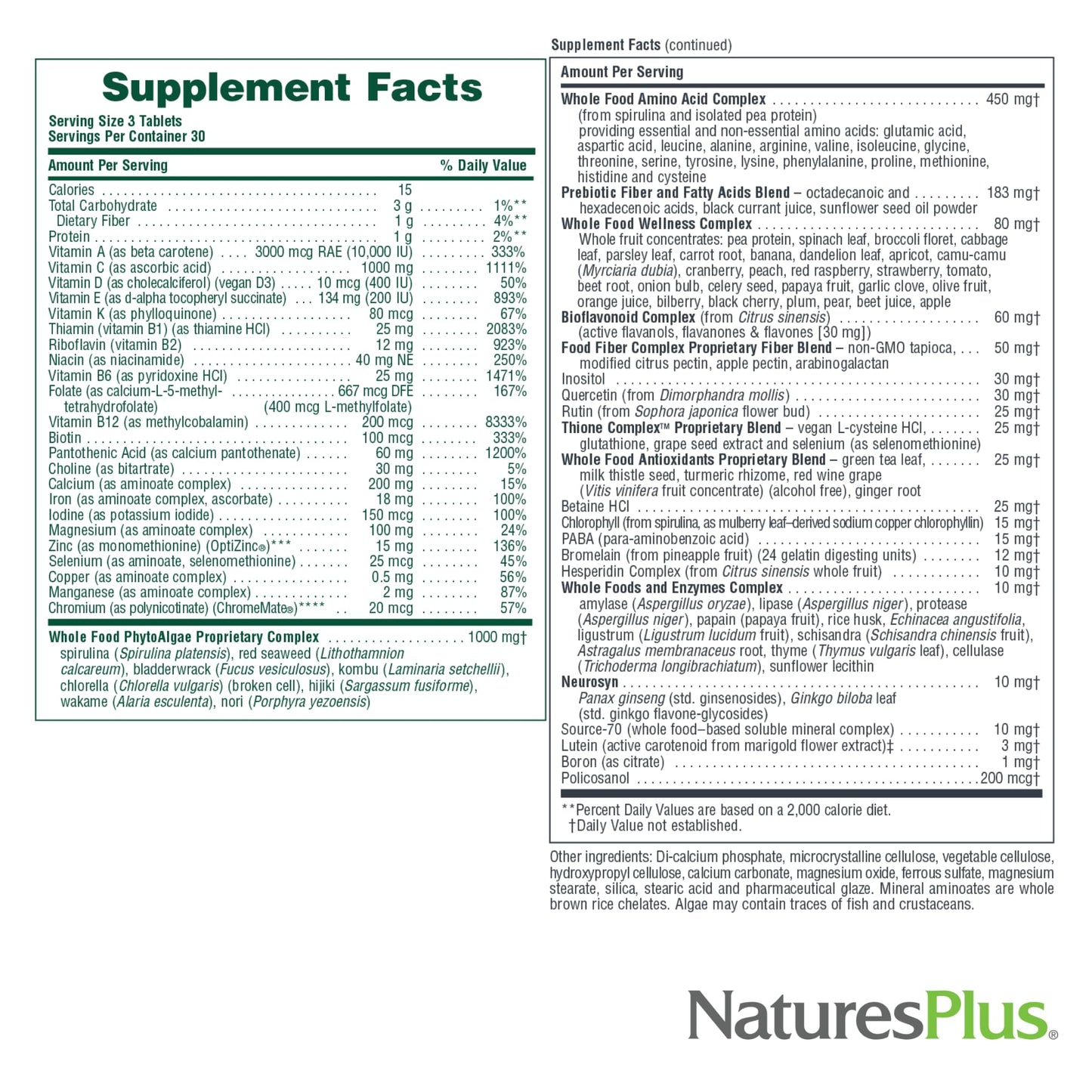 NaturesPlus Ultra Source of Life Multivitamin – 90 Tablets | Immune Support, Energy & Well-Being | Vegetarian & Gluten Free