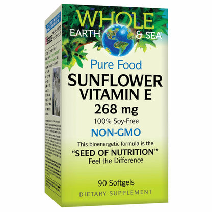Whole Earth & Sea Sunflower Vitamin E - Whole Food Supplement | Natural Factors