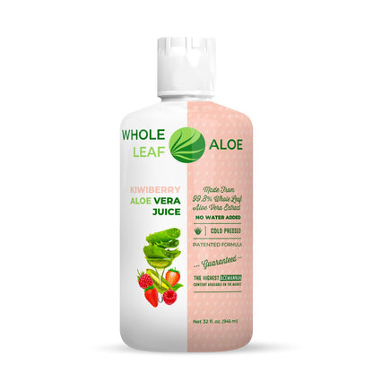 Whole Leaf Aloe Vera + Kiwi Berry – Highest Acemannan Concentration Guaranteed, No Water Added