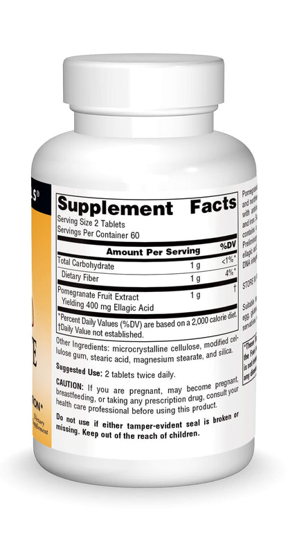 Source Naturals Pomegranate Extract 500mg – Whole Fruit Ellagic Acid, 120 Tablets