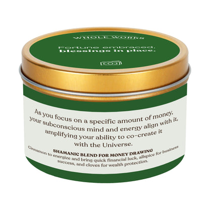 Whole Works Premium Candle for Energy Cleansing – 6oz Money Sage Soy Wax, Cotton Wick