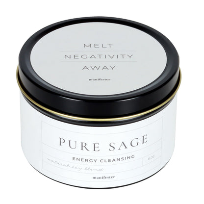 Whole Works Premium Sage Candle for Cleansing – 6oz Natural Soy Wax, Paraben & Phthalate Free