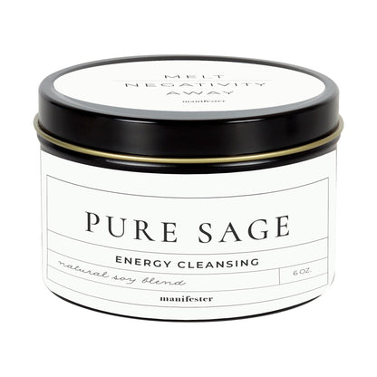 Whole Works Premium Sage Candle for Cleansing – 6oz Natural Soy Wax, Paraben & Phthalate Free