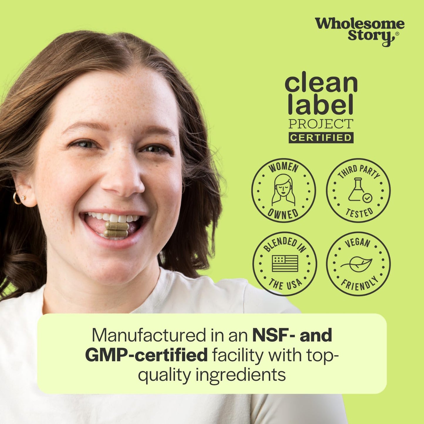 Wholesome Story Organic Spearmint Capsules - 1000mg Spearmint Leaf, Supports Hormones & Digestion | Mentha Spicata