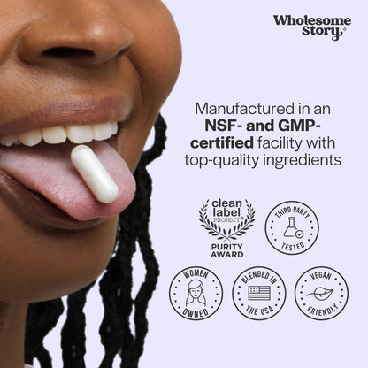 Wholesome Story Organic Vitex Chasteberry Supplement for Women – Hormone Balance & Period Support | 120 Capsules