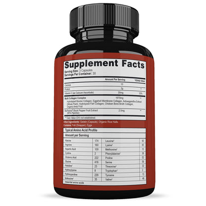 Wholesome Wellness Multi-Collagen Pills – 5 Types I-V, Organic Herbs