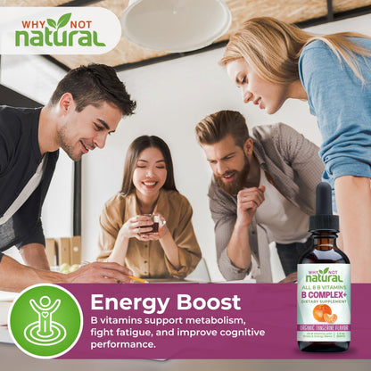 Why Not Natural Vitamin B Complex Liquid Drops | Vegan Sublingual B Vitamins for Women