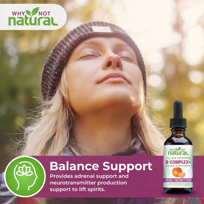 Why Not Natural Vitamin B Complex Liquid Drops | Vegan Sublingual B Vitamins for Women