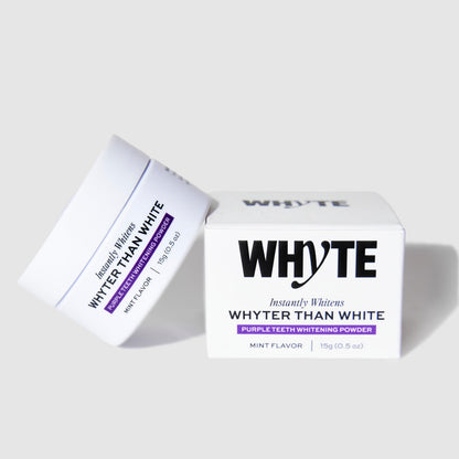 Whyte Purple Teeth Whitening Powder for Sensitive Teeth – Mint Flavor
