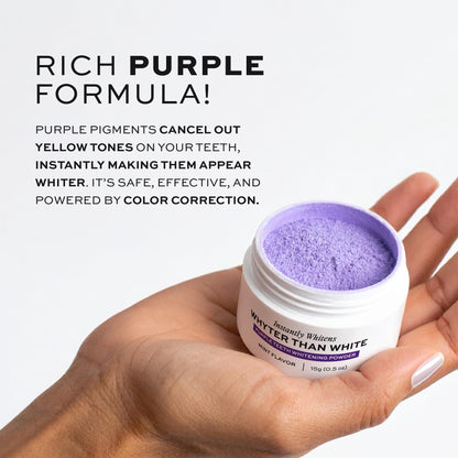 Whyte Purple Teeth Whitening Powder for Sensitive Teeth – Mint Flavor
