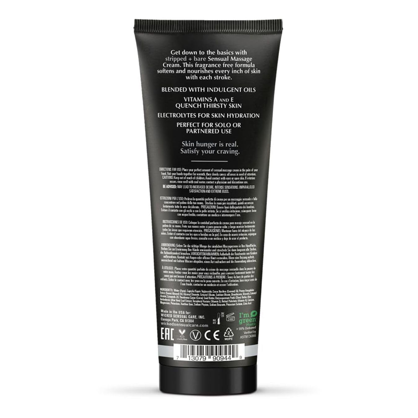 Wicked Sage+Sea Salt Massage Cream 4oz - Relaxing Sensual Massage