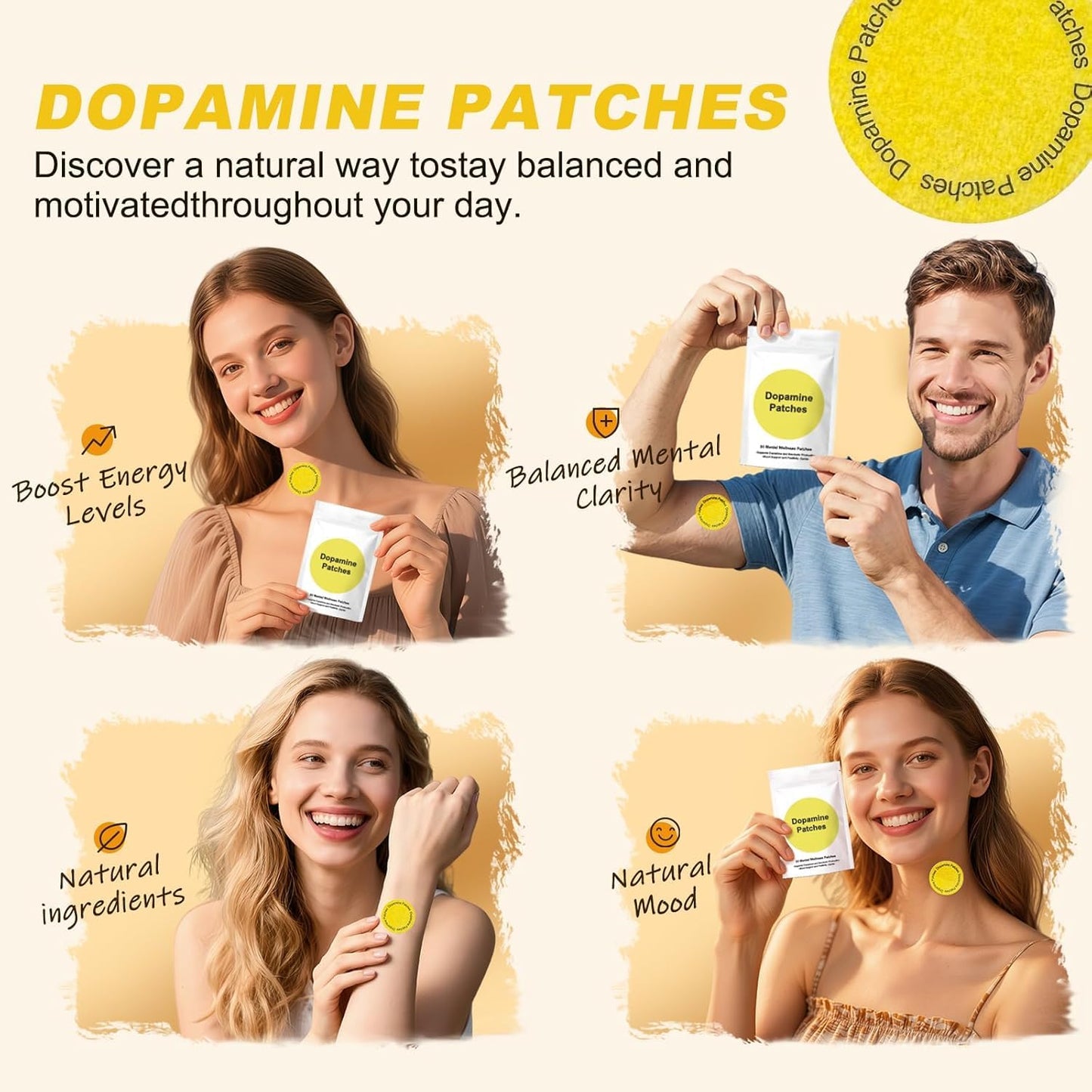 Wicky LS Dopa-Mine Patches – Daily Concentration & Emotional Stability (30 Packs)