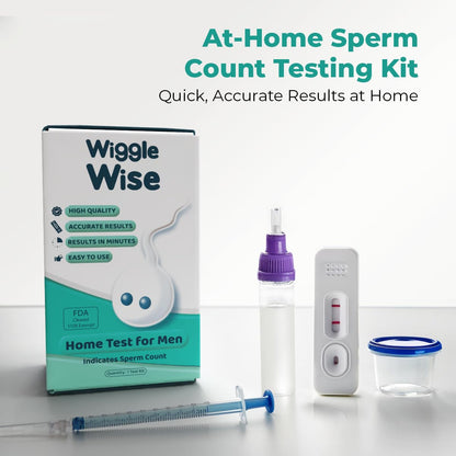 Wiggle Wise Male Fertility Test Kit – At-Home Sperm Count & Semen Analysis