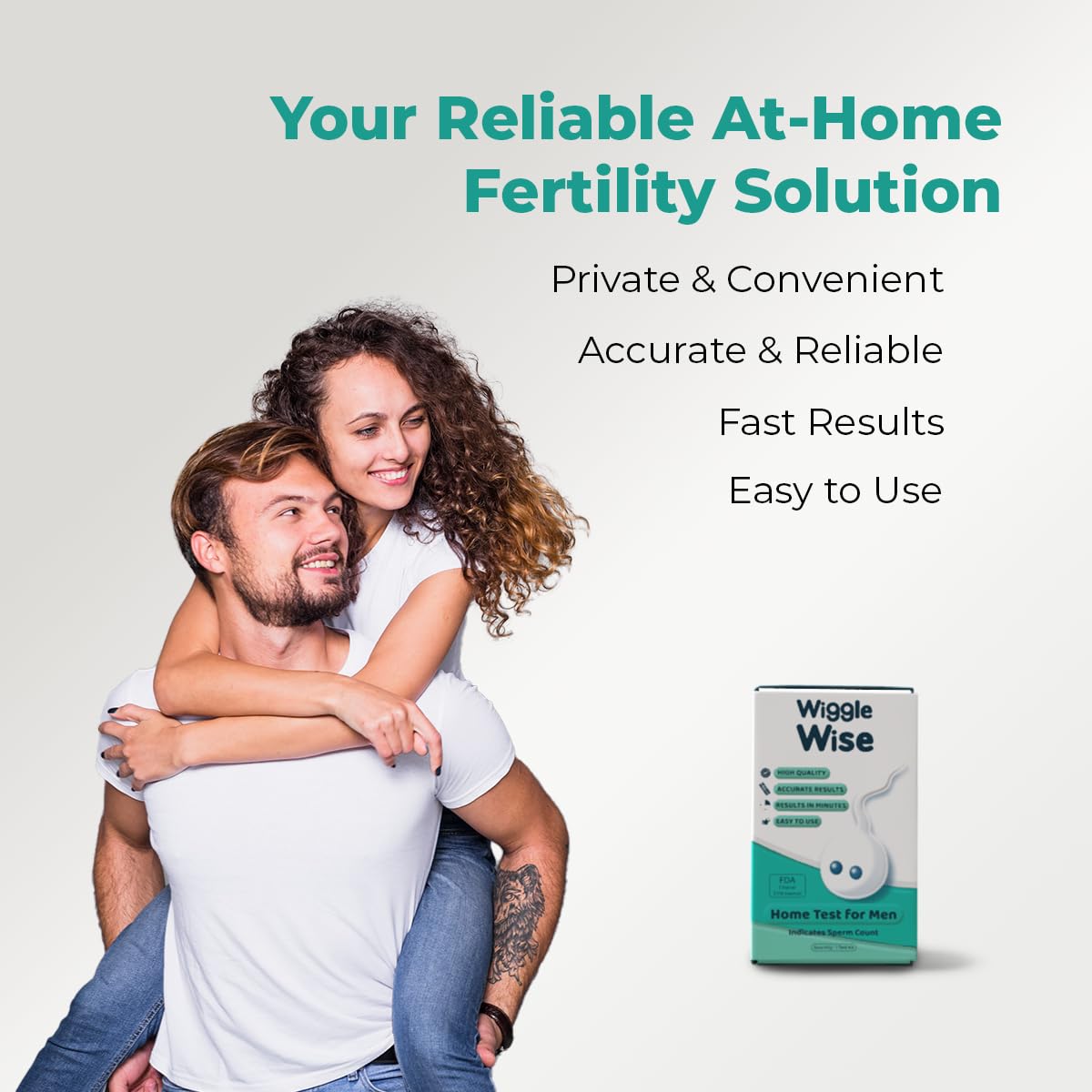 Wiggle Wise Male Fertility Test Kit – At-Home Sperm Count & Semen Analysis