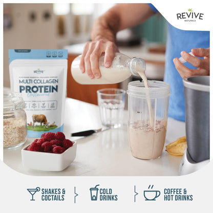 Multi Collagen Protein Powder (16oz) - Five Types I-X | Grass-Fed Bovine, Marine, Chicken & Eggshell