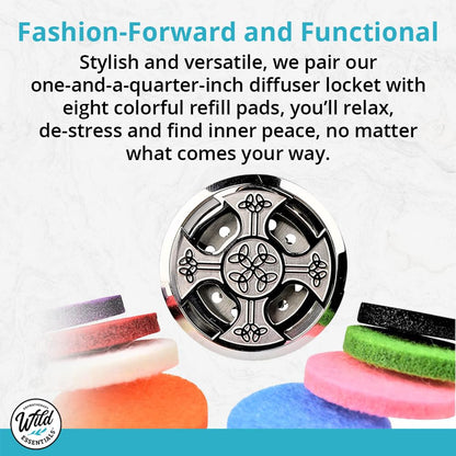 Wild Essentials Black Chrome Bat Car Diffuser – Stainless Steel Locket