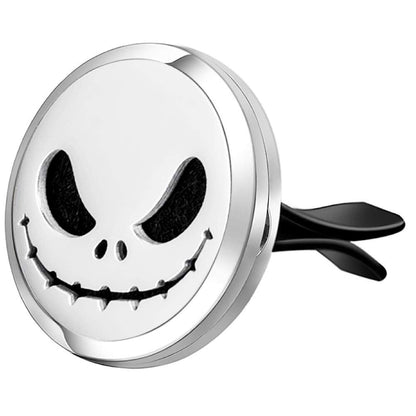 Wild Essentials Jack Skullington Car Diffuser – Stainless Steel Locket, 12 Color Pads