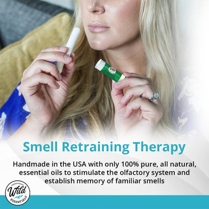 Wild Essentials Smell Training Kit Nasal Inhalers, Made in The USA, Pure Essential Oils, Olfactory Therapy, Loss of Smell, Aromatherapy, All Natural