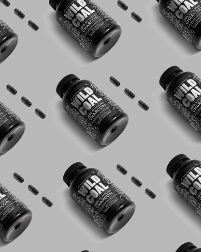 Wild Foods Activated Charcoal Capsules – 120 Capsules (Two Bottles) | Organic Coconut Shells | Lab Tested & Non-GMO | Detox & Bloating Relief | USA