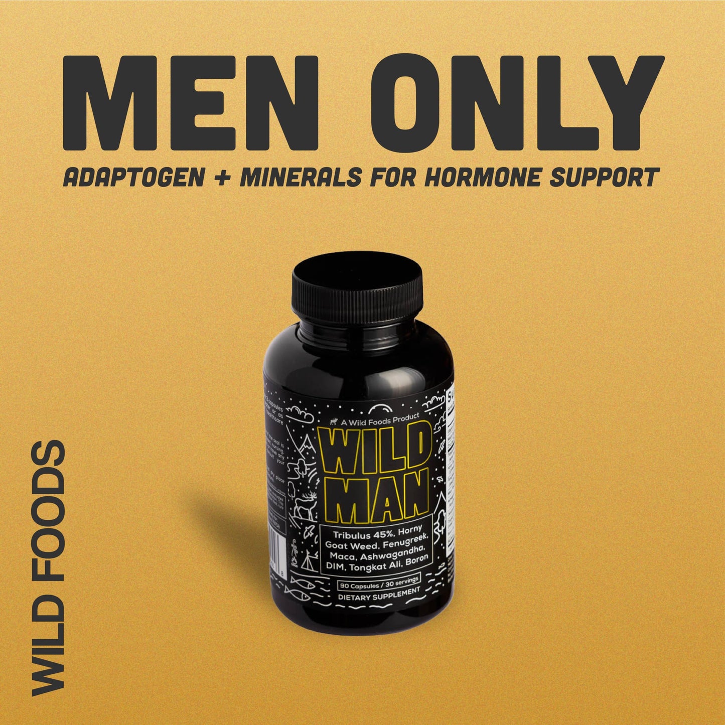 Wild Foods Herbal Stack for Man – Daily Wellness Supplement