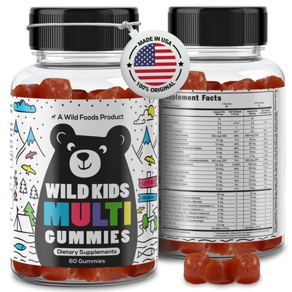 Wild Foods Kids Multivitamin Gummies – Immune, Bone & Skin Support