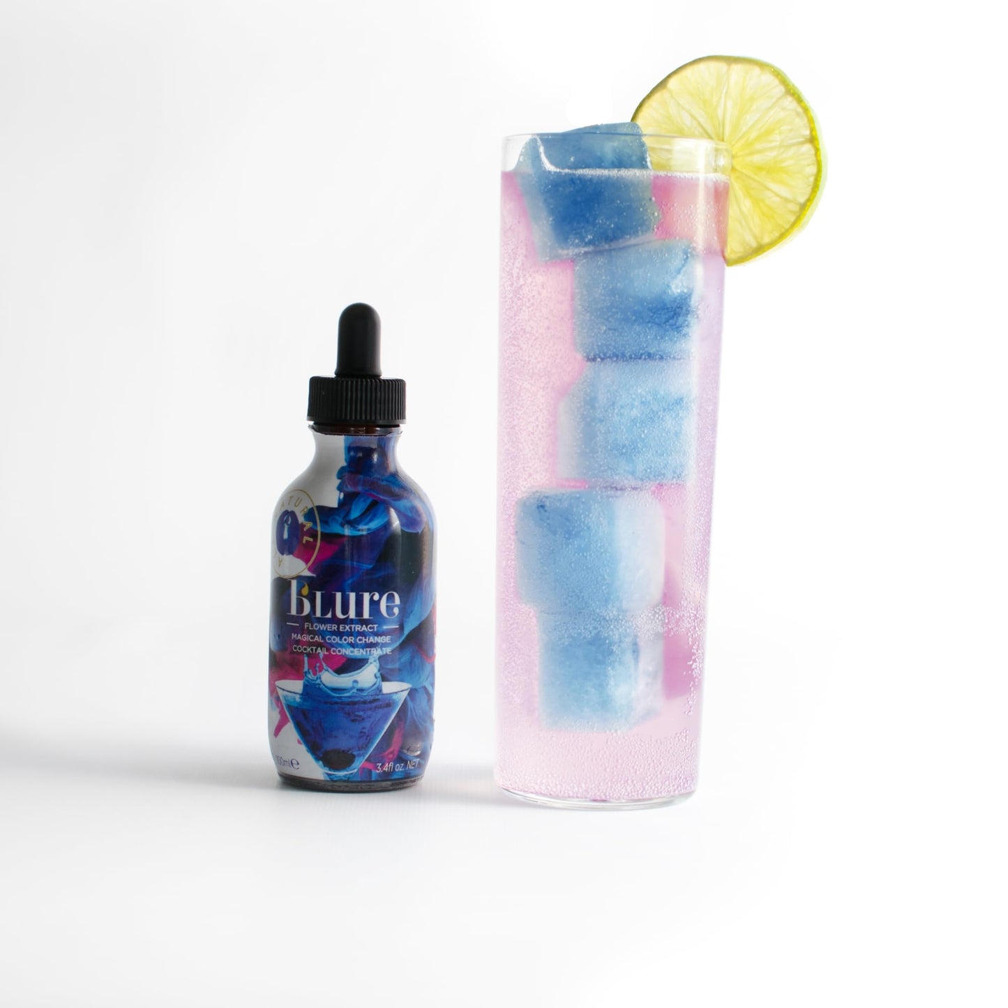 Wild Hibiscus B’Lure Butterfly Pea Flower Extract | 3.4 fl oz (100 ml) | Natural Blue Botanical Extract | Magical Color-Changing Cocktail & Culinary Concentrate