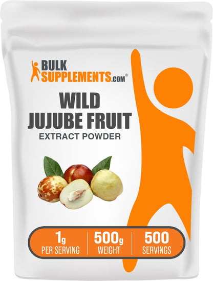 BulkSupplements Wild Jujube Extract Powder – 500g (1g/serving), Gluten Free