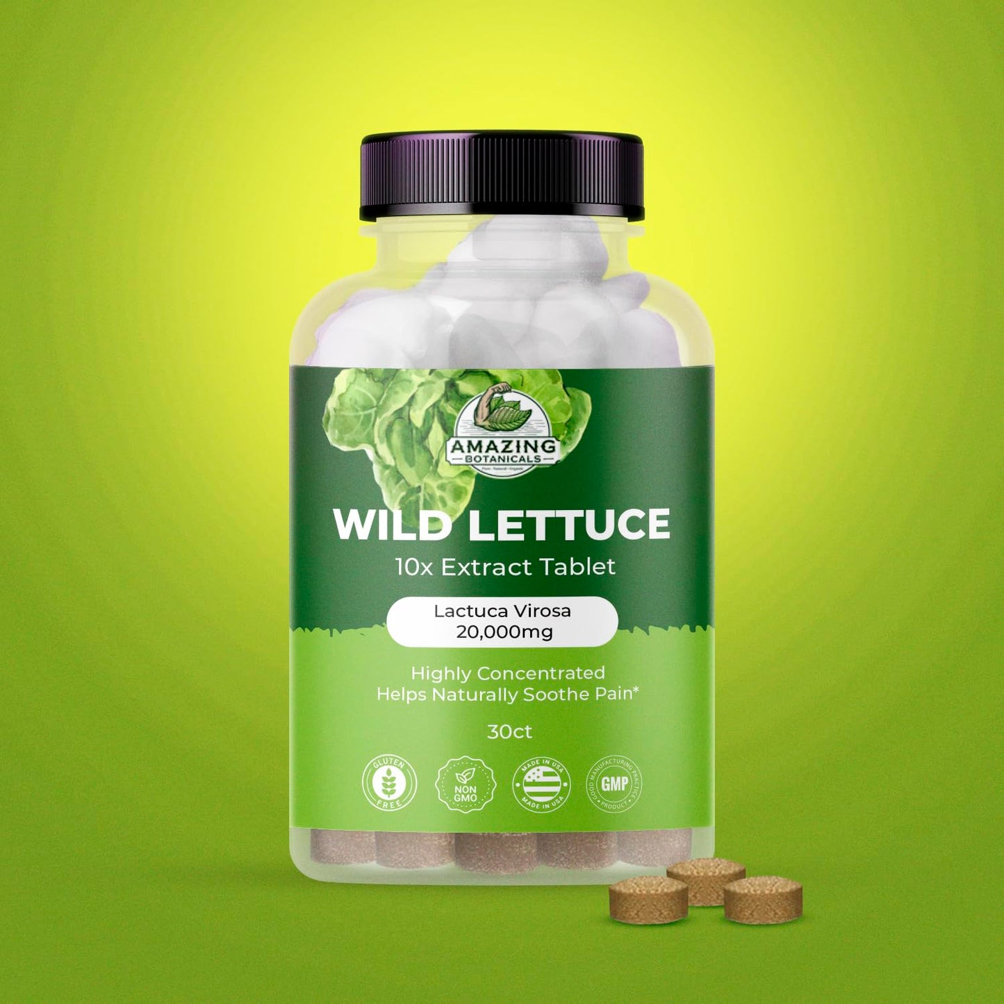 Wild Lettuce Extract Tablets 10X 2000MG – Sleep Support | Lactuca Virosa