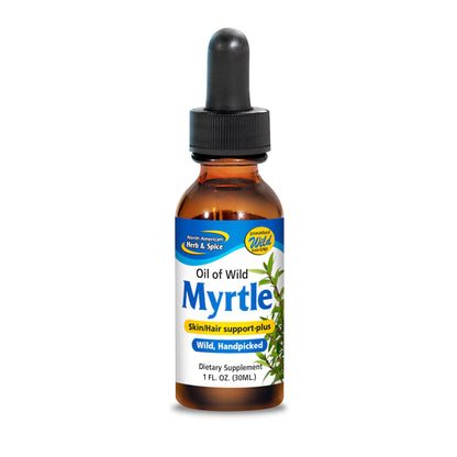 North American Herb & Spice Wild Oil of Myrtle 1 oz | Skin & Hair Support | Topical Aphrodisiac | Non-GMO