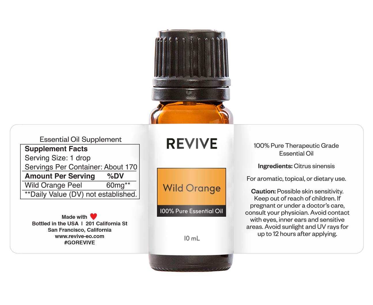 Wild Orange Essential Oil – 100% Pure Therapeutic Grade | Revive