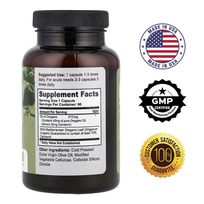 Wild Oregano Oil Vegetarian Soft Capsules - California Natural | Immune & Digestive Support
