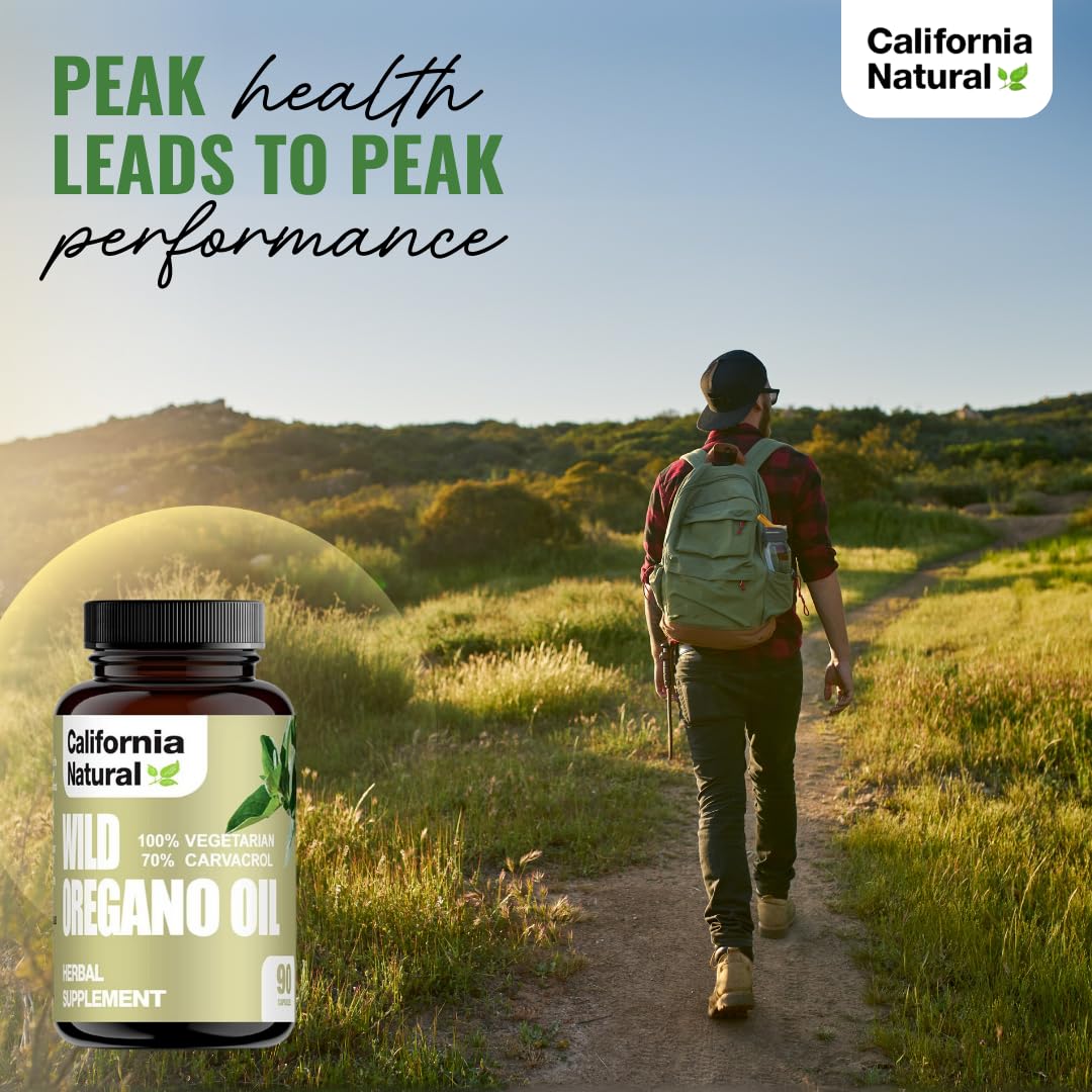 Wild Oregano Oil Vegetarian Soft Capsules - California Natural | Immune & Digestive Support