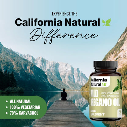Wild Oregano Oil Vegetarian Soft Capsules - California Natural | Immune & Digestive Support