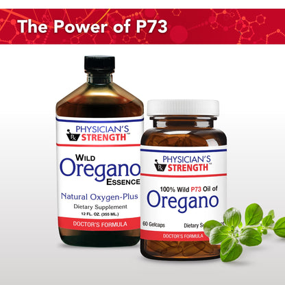 Physician's Strength Wild Oregano-Plus - 90 Capsules | Immune Support, Digestion & Bones - Non-GMO