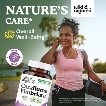 Wild & Organic Caralluma Fimbriata Capsules 1000 mg – Vegan, No Fillers | 120 Count