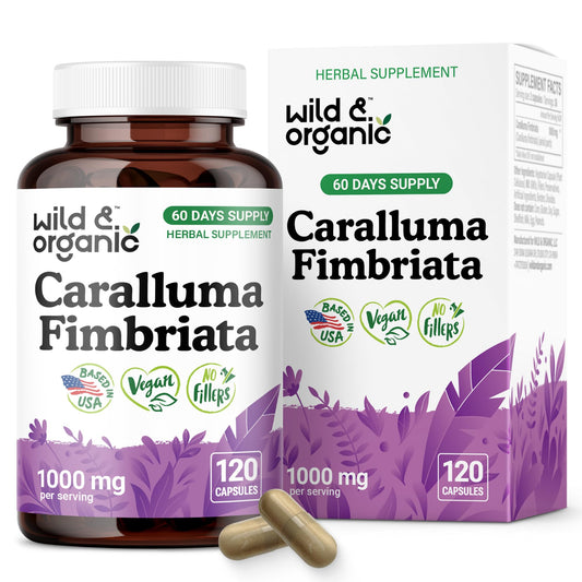 Wild & Organic Caralluma Fimbriata Capsules 1000 mg – Vegan, No Fillers | 120 Count BritishVita | Premium UK Vitamins & Wellness Supplements