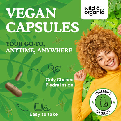 Wild & Organic Chanca Piedra 1200 mg Capsules – Kidney & Gallbladder Support