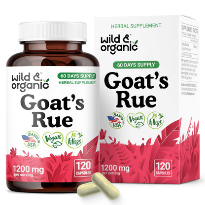 Wild & Organic Goats Rue Capsules 1200 mg | Lactation Support