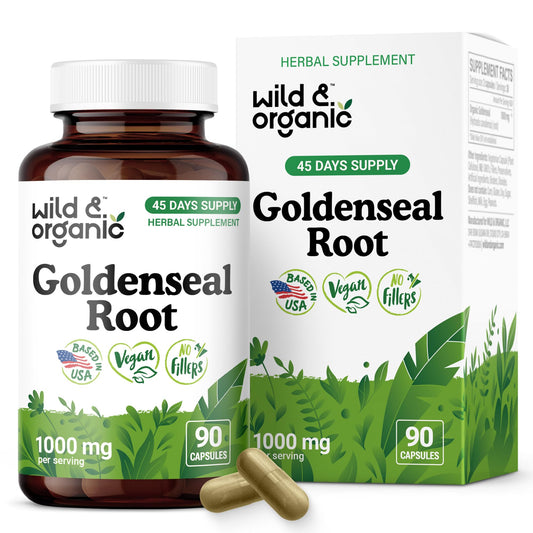 Wild & Organic Goldenseal Root Capsules 1000mg – Immune & Lung Support BritishVita | Premium UK Vitamins & Wellness Supplements