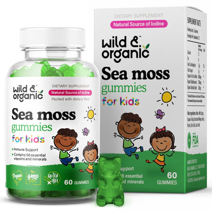 Wild & Organic Irish Sea Moss Gummies for Kids – 800mg Immune Support