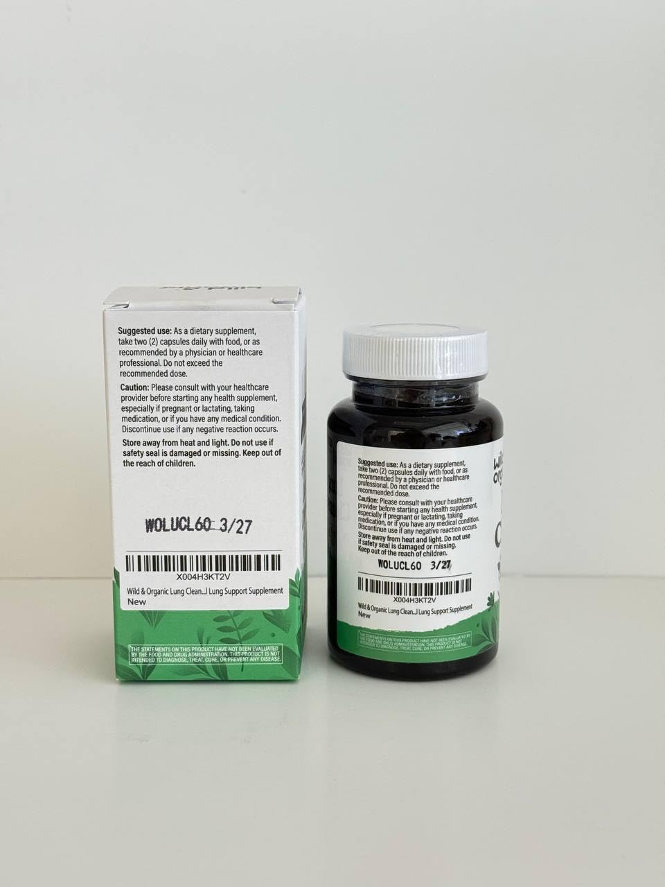 Wild & Organic Lung Cleanse Capsules – Vegan Lung Support with Mullein Leaf, Stinging Nettle, Angelica & Korean Panax Ginseng Powder – 60 Count