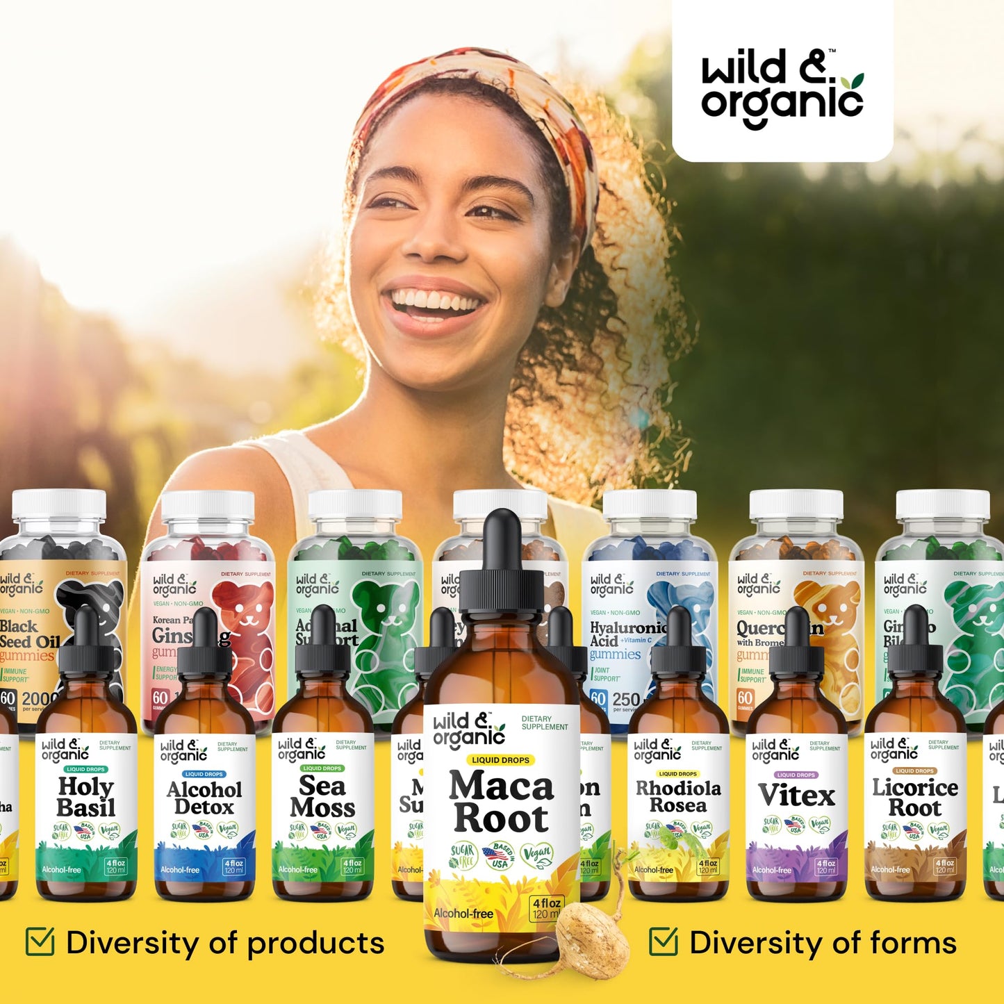 Wild & Organic Maca Root Liquid Drops – Peruvian Maca Tincture, 4 fl oz