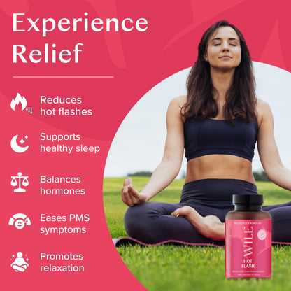 WILE Menopause & Perimenopause Supplements — Hot Flashes, Sleep Support, Kudzu Root