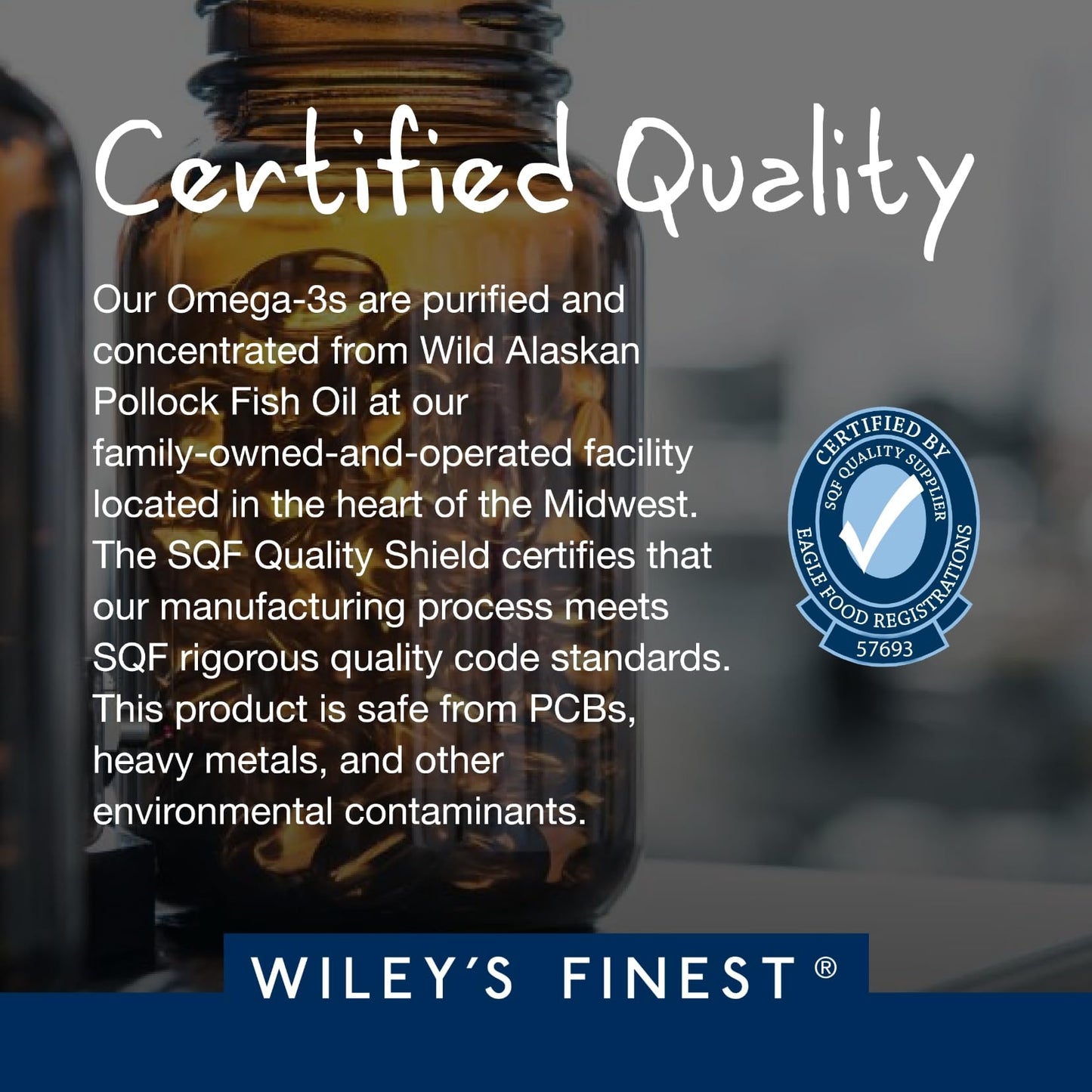 Wiley's Finest Wild Alaskan Fish Oil Peak DHA 900 mg - 120 Softgels