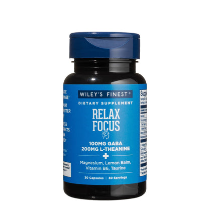 Wiley's Finest Relax Focus – Daily Stress Support Supplement (30 Capsules)
