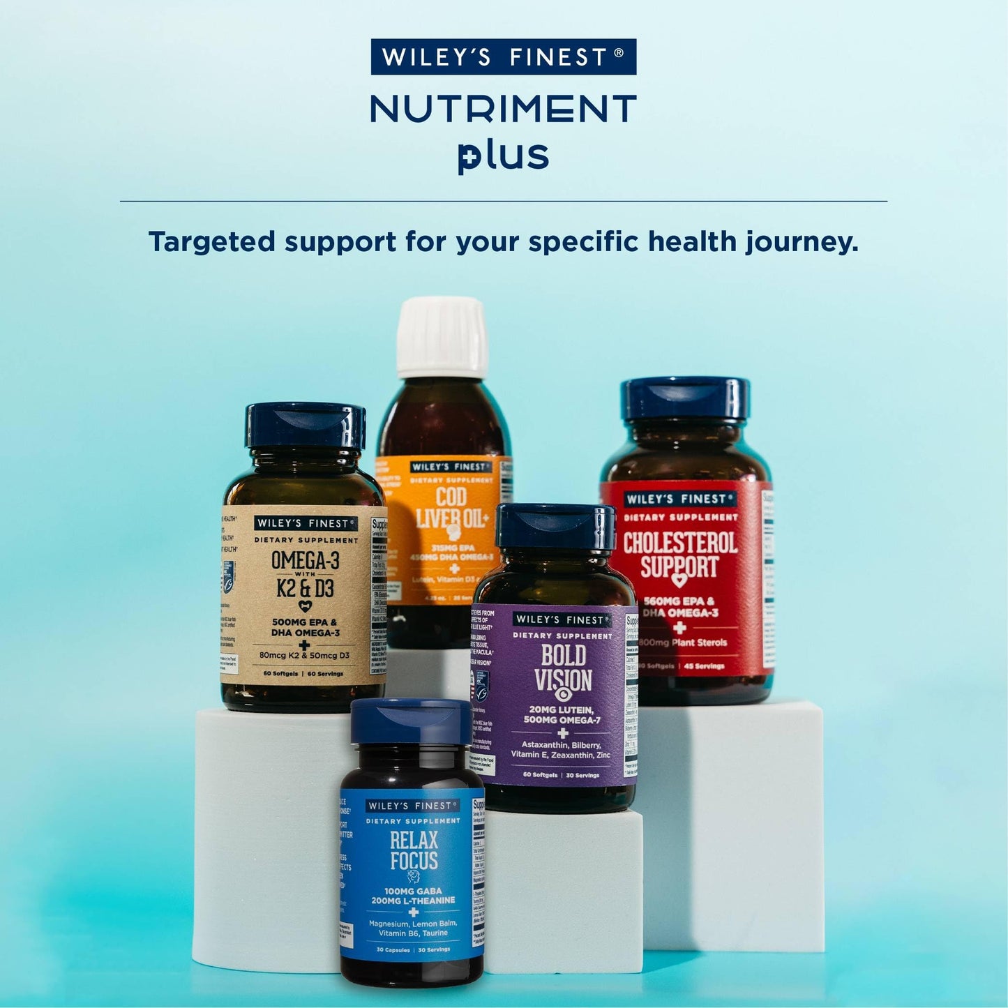 Wiley's Finest Relax Focus – Daily Stress Support Supplement (30 Capsules)