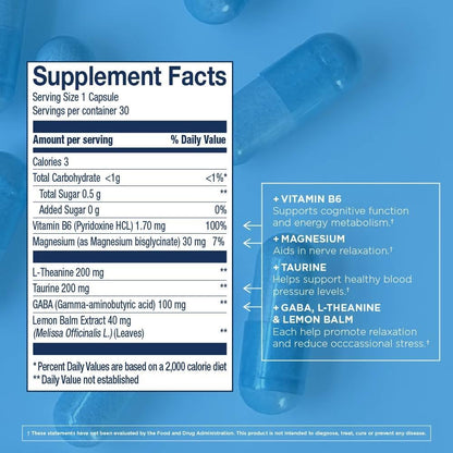 Wiley's Finest Relax Focus – Daily Stress Support Supplement (30 Capsules)