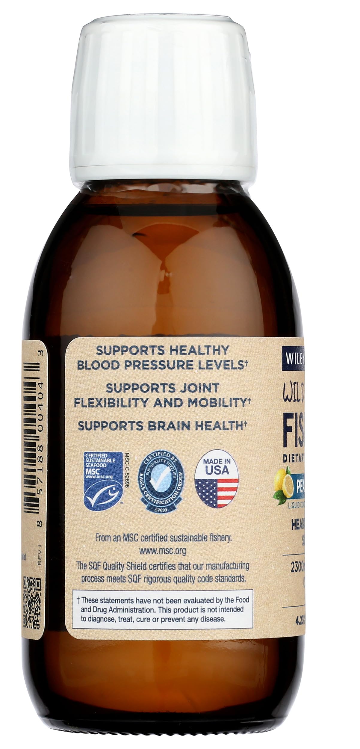 Wiley’s Finest Wild Alaskan Fish Oil Peak Omega-3 – Lemon Flavor, 2300mg EPA/DHA, 4.23 oz