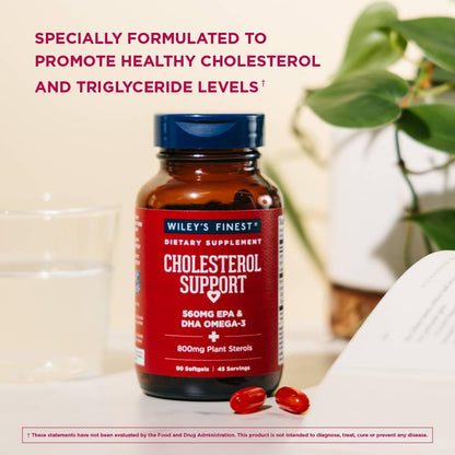 Wiley's Finest Wild Alaskan Fish Oil - Heart Health, 560mg Omega-3s, 90 Softgels